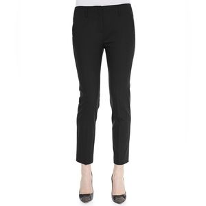 THEORY Bedina Solid Black Virgin Wool Classic Dress Pants Size 8